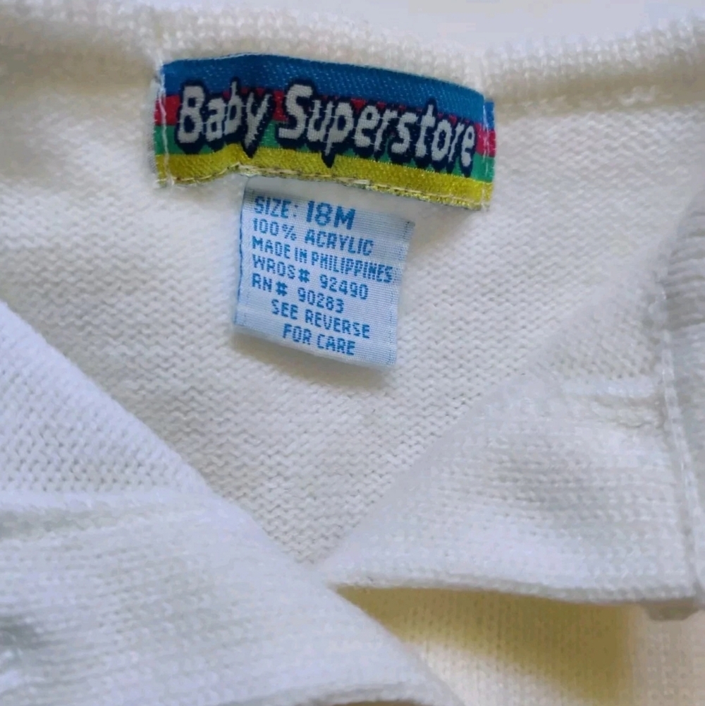 BABY SUPERSTORE Ivory Kids Cardigan Size 18M - Picture 4 of 5